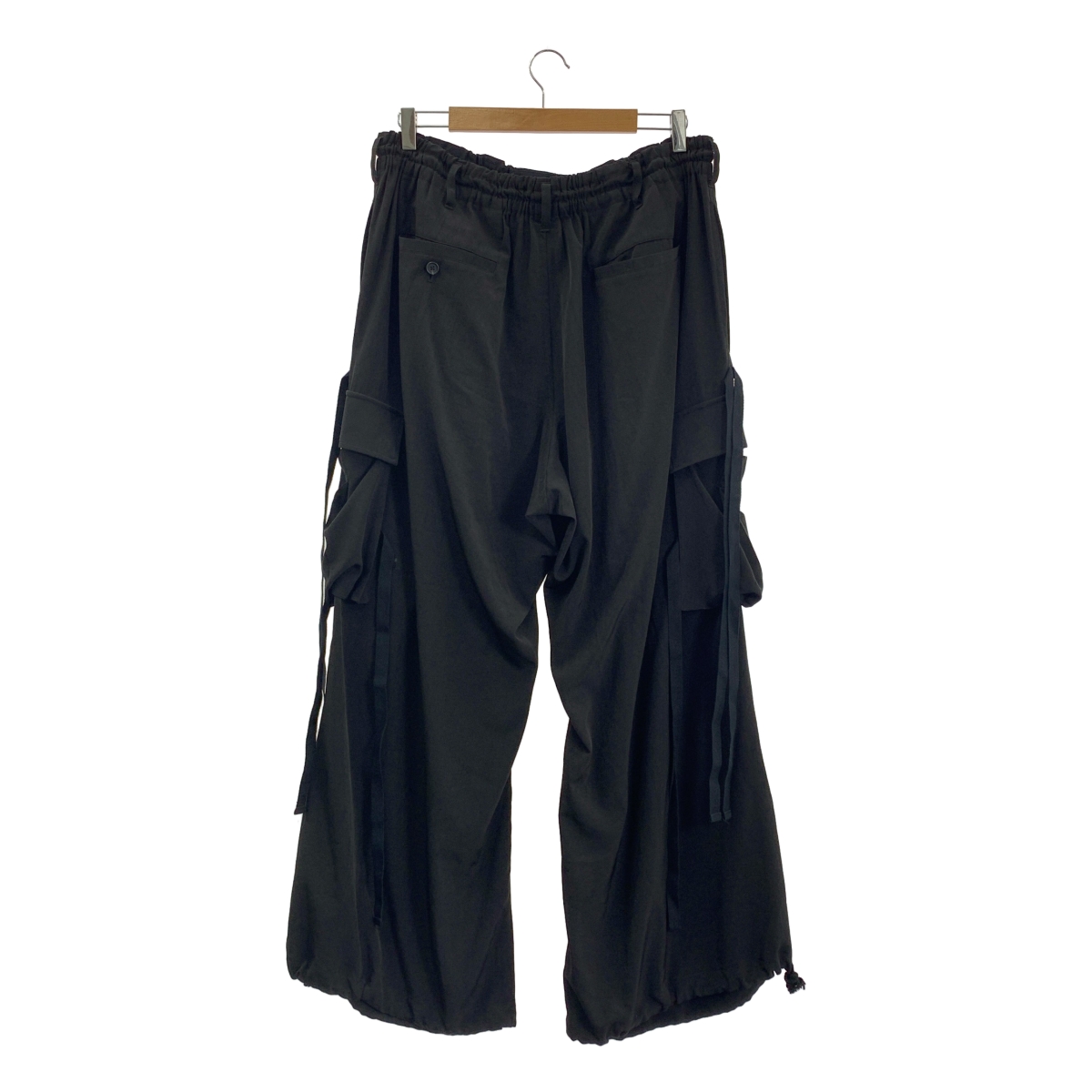 S'YTE YOHJI YAMAMOTO / サイトヨウジヤマモト CREPE de CHINE ARMY TECHNO PANTS / ドローストリング ワイド カーゴパンツ