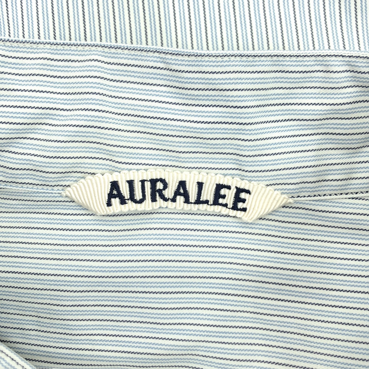 AURALEE / オーラリー WASHED FINX TWILL STRIPE SHIRTS ストライプ シャツ
