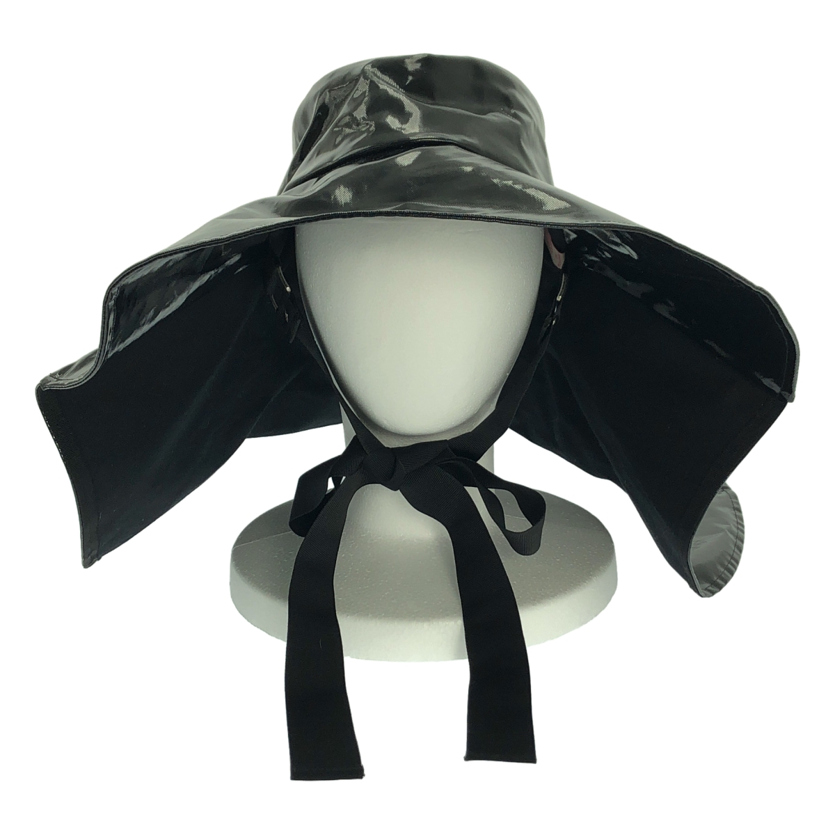 その他 FLARED FAUX-LEATHER HAT ハット