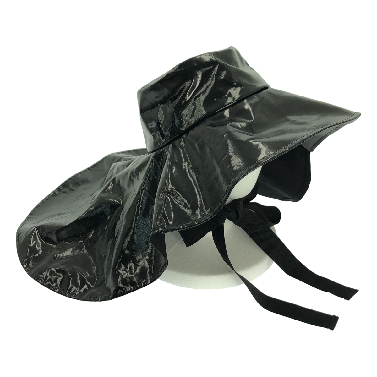 その他 FLARED FAUX-LEATHER HAT ハット