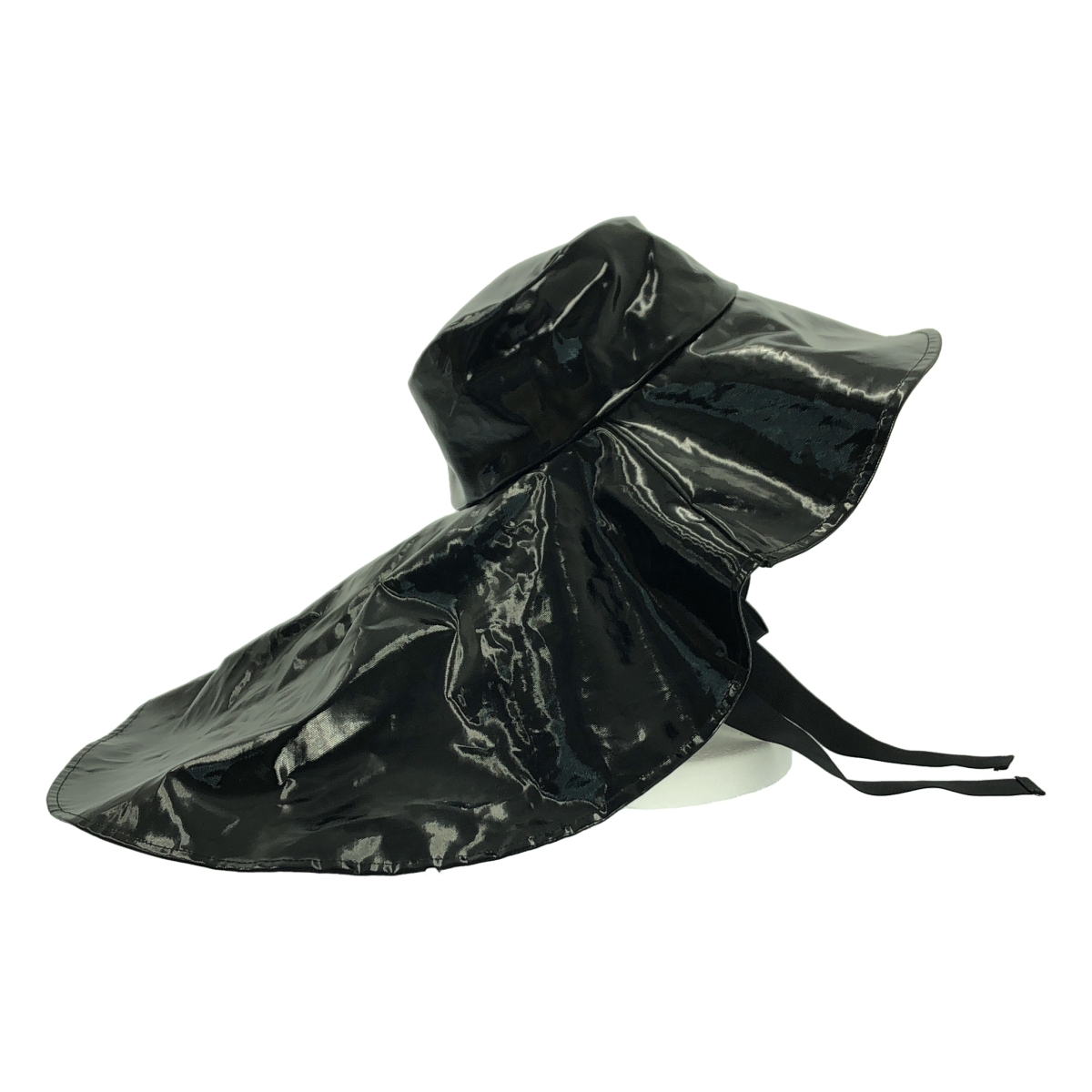 その他 FLARED FAUX-LEATHER HAT ハット