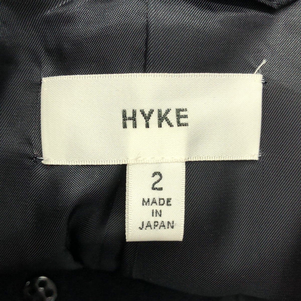 HYKE / ハイク ウールメルトン ロング ピーコート