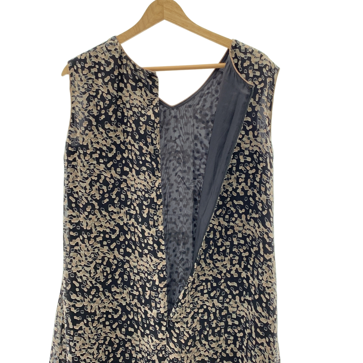 Sally Scott / サリースコット 総柄 ノースリーブ ワンピース / 総裏地