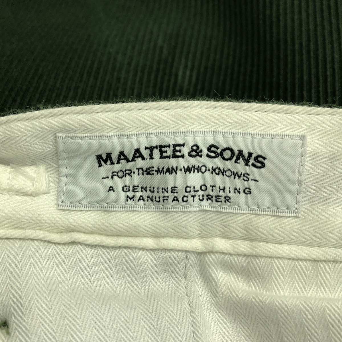 MAATEE&SONS / マーティー&サンズ Baker Pants コーデュロイ ベイカーパンツ