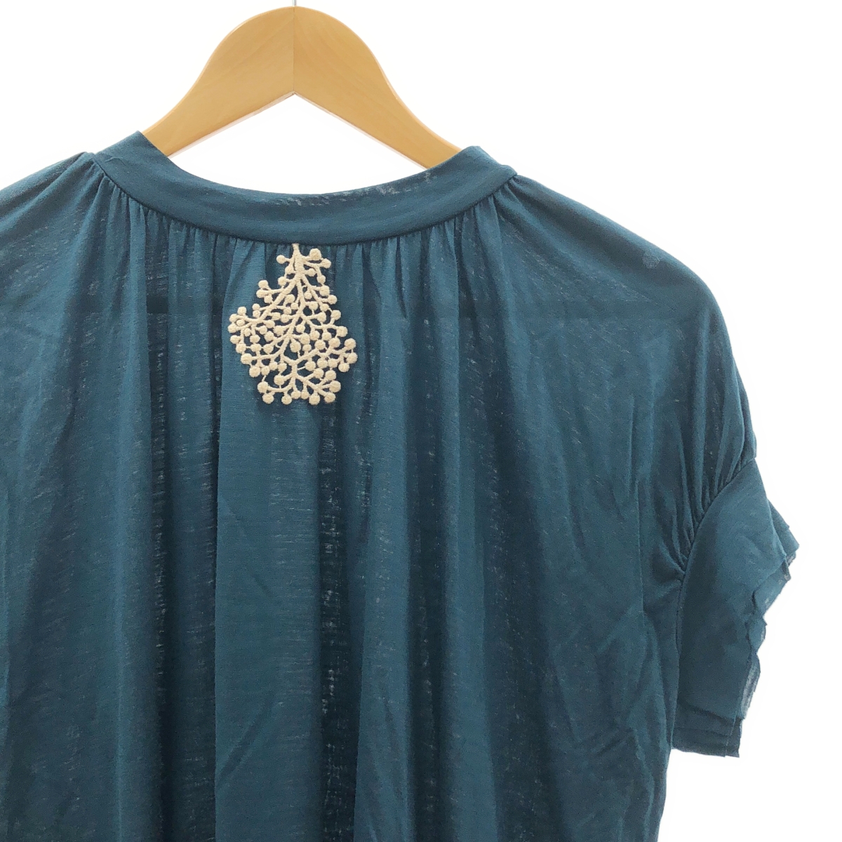 mina perhonen / ミナペルホネン calmati キュプラ ギャザー ボリューム カットソー