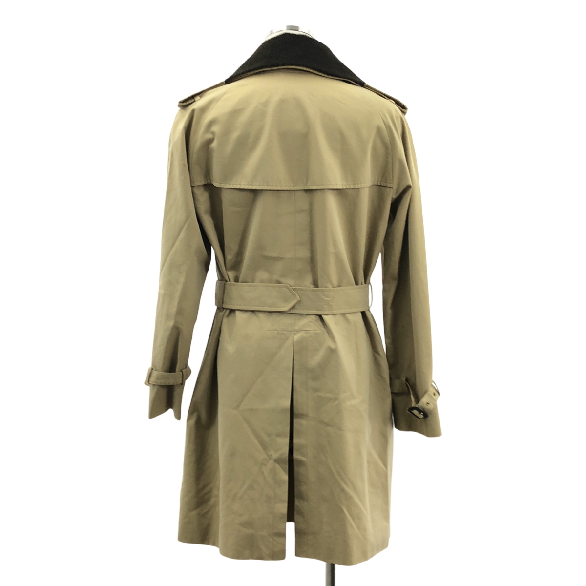 MACKINTOSH / マッキントッシュ 着脱可シャギーカラー ベルテッド トレンチコート / ロゴ総裏地