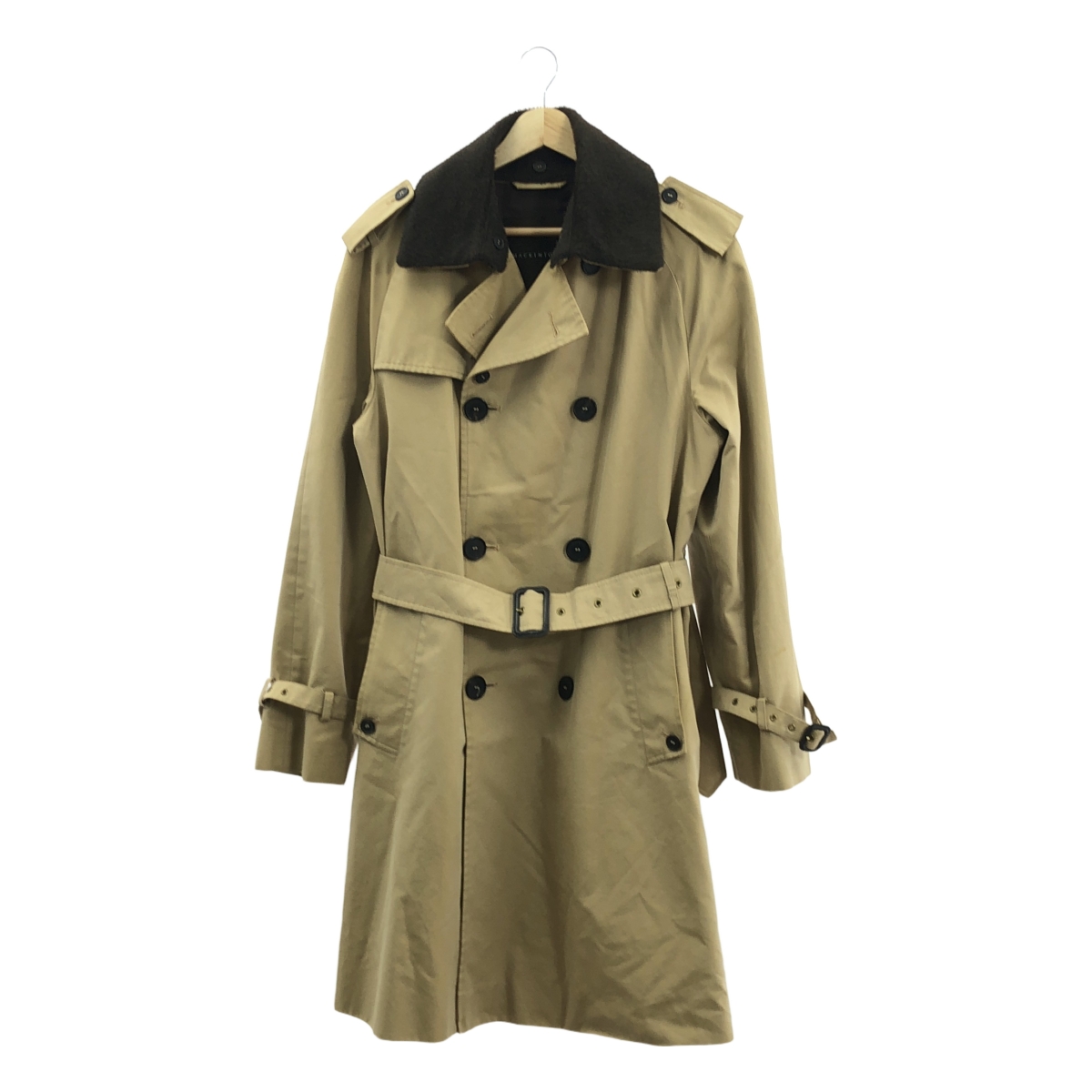 MACKINTOSH / マッキントッシュ 着脱可シャギーカラー ベルテッド トレンチコート / ロゴ総裏地