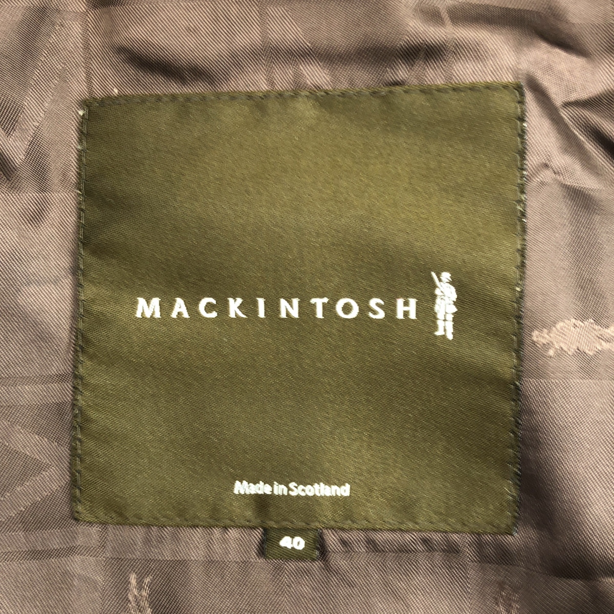 MACKINTOSH / マッキントッシュ 着脱可シャギーカラー ベルテッド トレンチコート / ロゴ総裏地