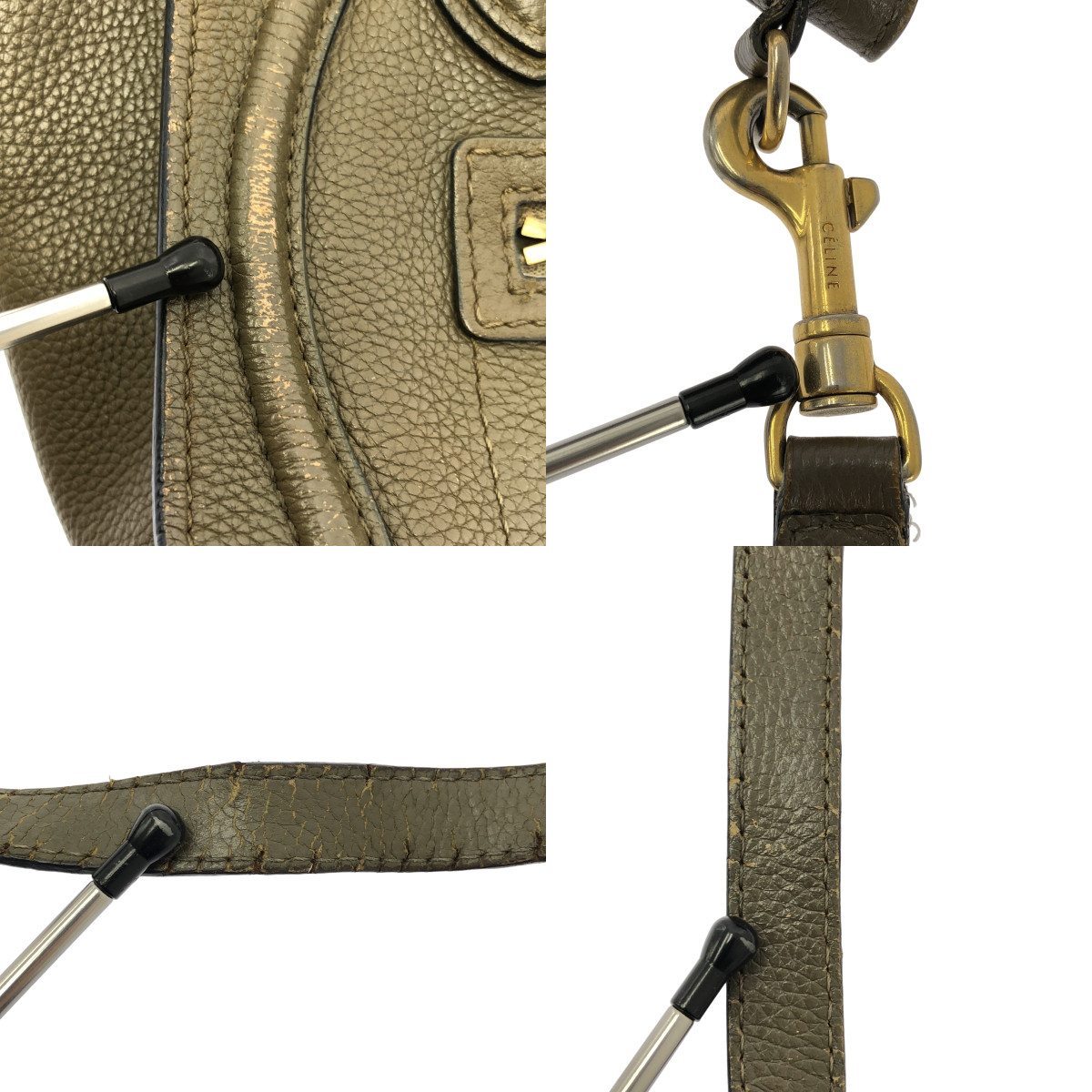 CELINE / セリーヌ ナノショッパー レザー 2way ショルダーバッグ