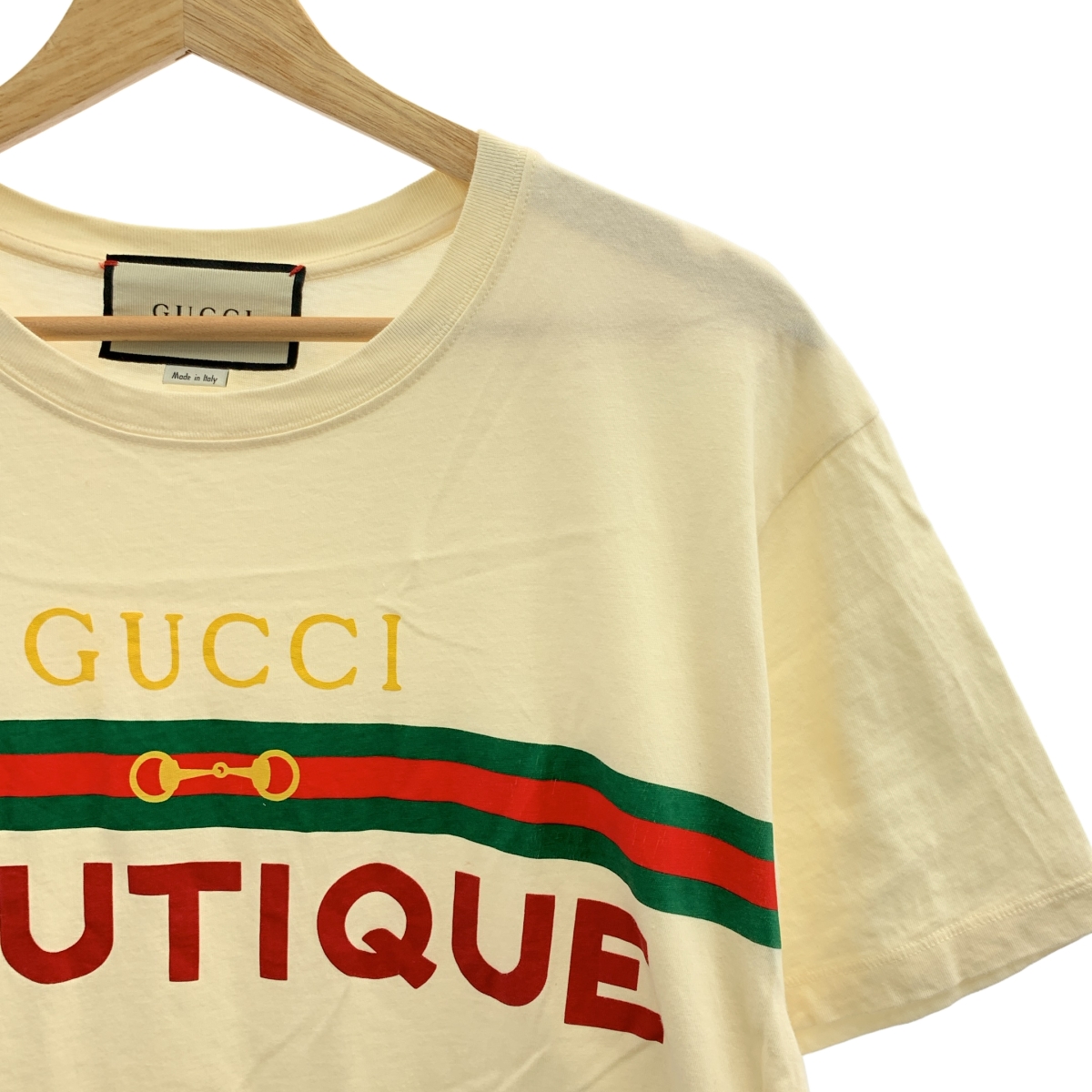 GUCCI / グッチ BOUTIQUE ウェブライン ロゴプリント Tシャツ