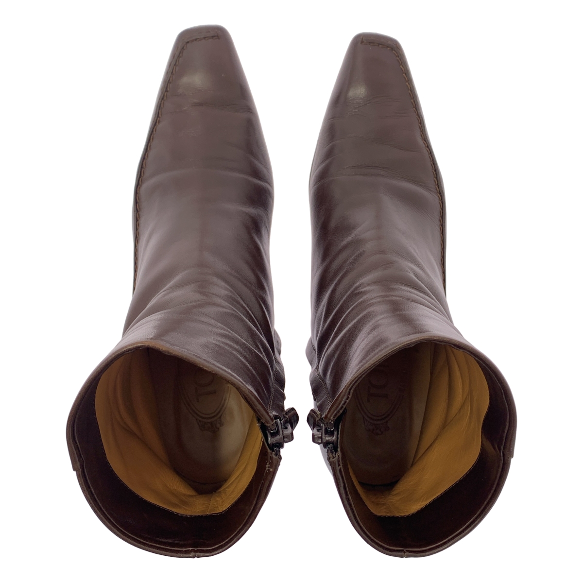 TOD'S / トッズ レザー サイドジップ ショートブーツ ブーティ