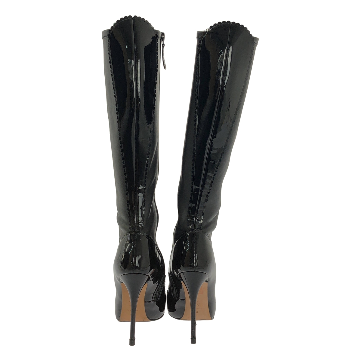 ALEXANDER MCQUEEN / アレキサンダーマックイーン パテントレザー ポインテッドトゥ ロングブーツ