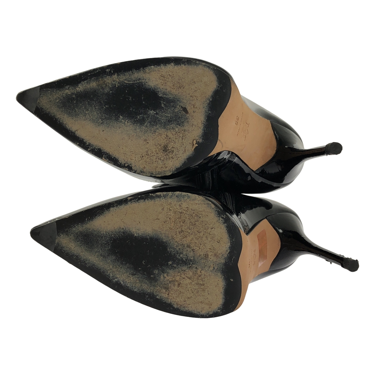 ALEXANDER MCQUEEN / アレキサンダーマックイーン パテントレザー ポインテッドトゥ ロングブーツ