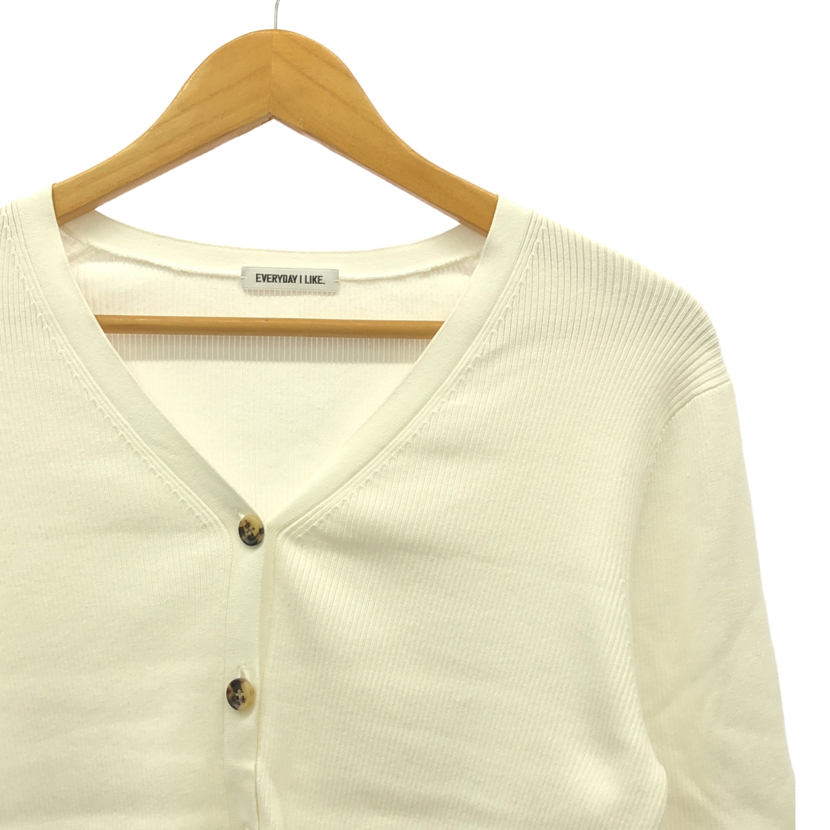 Deuxieme Classe / ドゥーズィエムクラス EVERYDAY I LIKE.RIB Vネック カーディガン