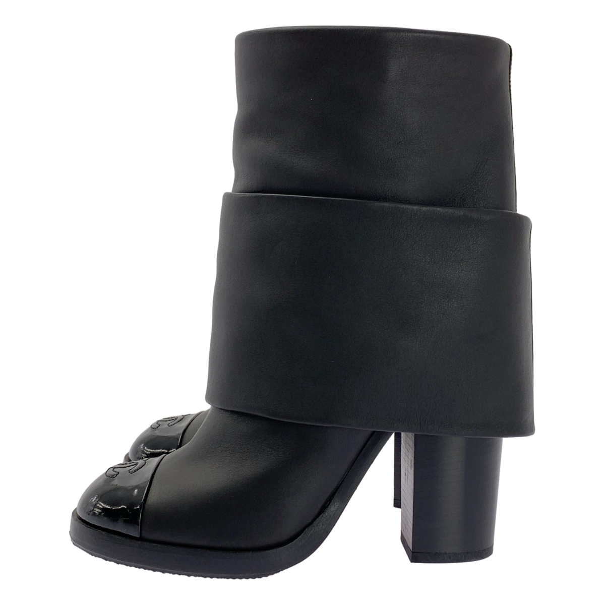 CHANEL / シャネル ココマーク レイヤード ヒール ブーツ