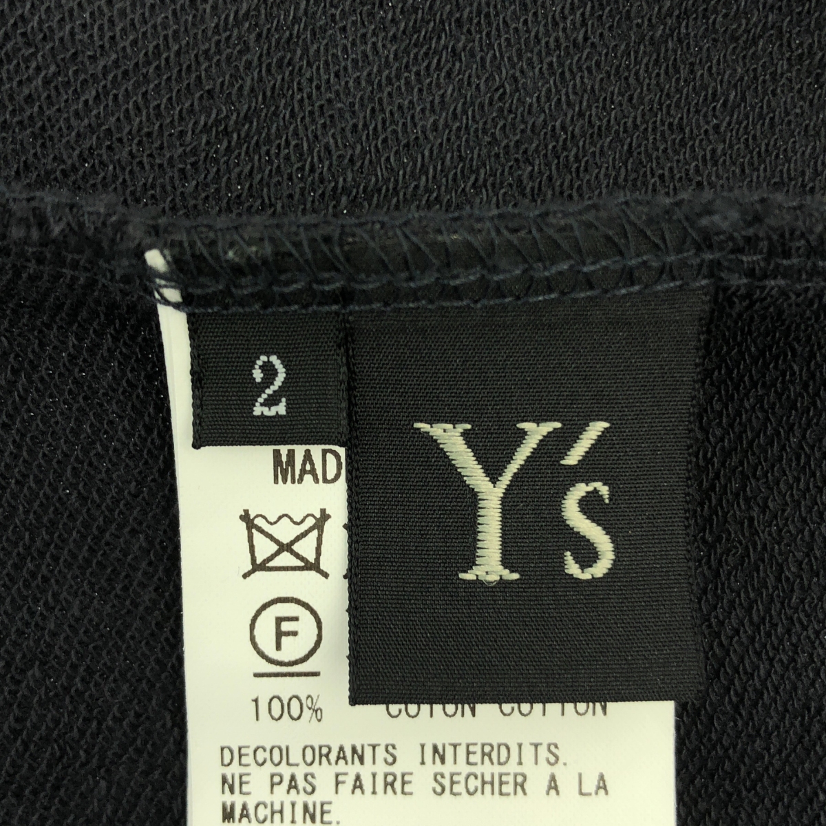 Y's / ワイズヨウジヤマモト コットン カットソー ノーカラー ジャケット