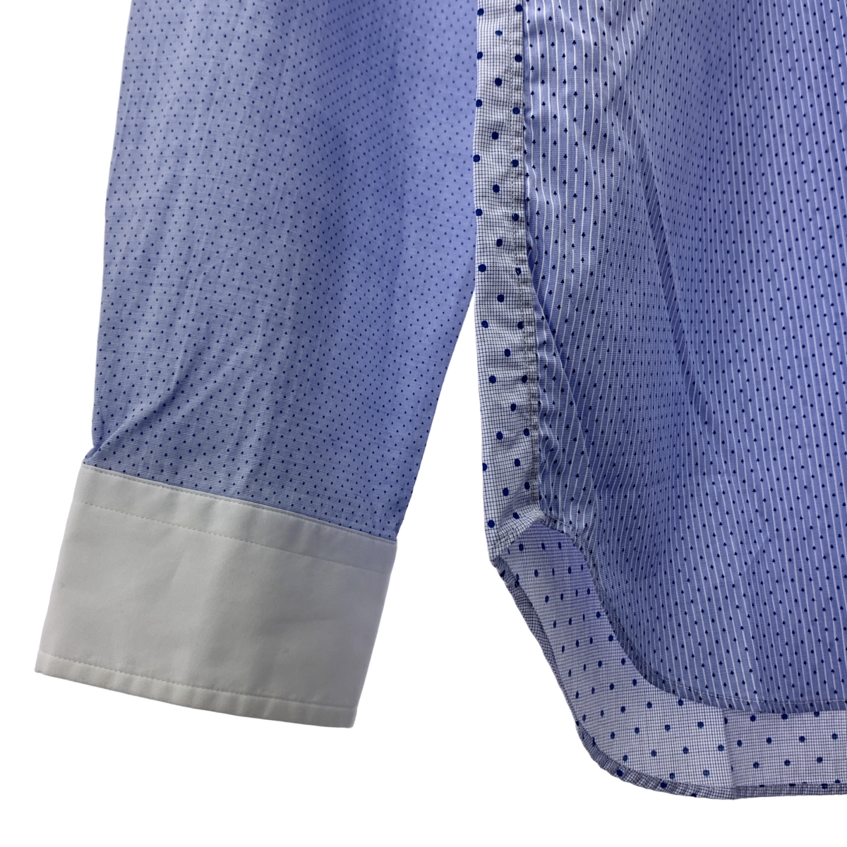 COMME des GARCONS HOMME DEUX / コムデギャルソンオムドゥ コットン ドット ストライプ 切替 シャツ