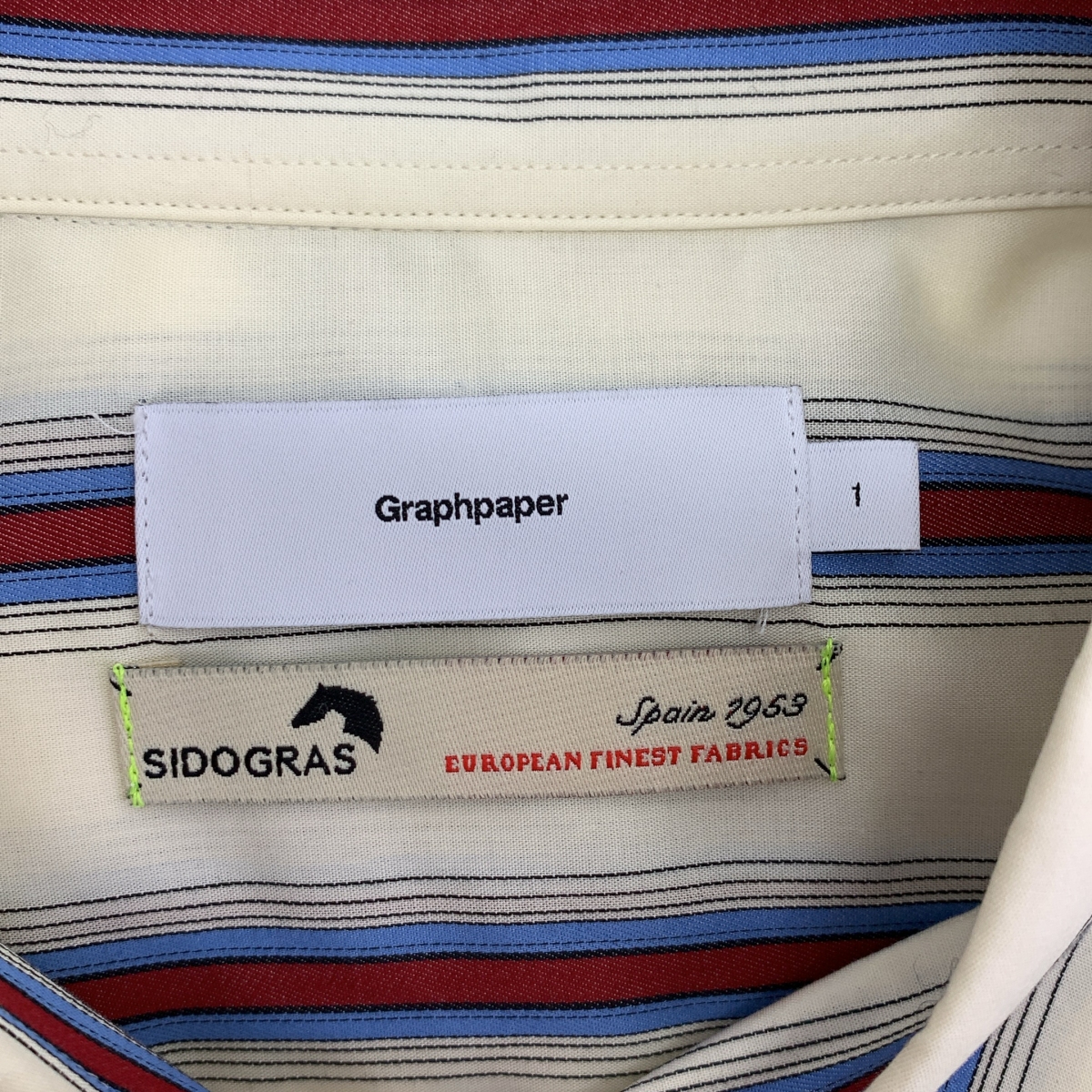 Graphpaper / グラフペーパー SIDOGRAS L/S Oversized Regular Collar Shirt コットン ストライプ シャツ