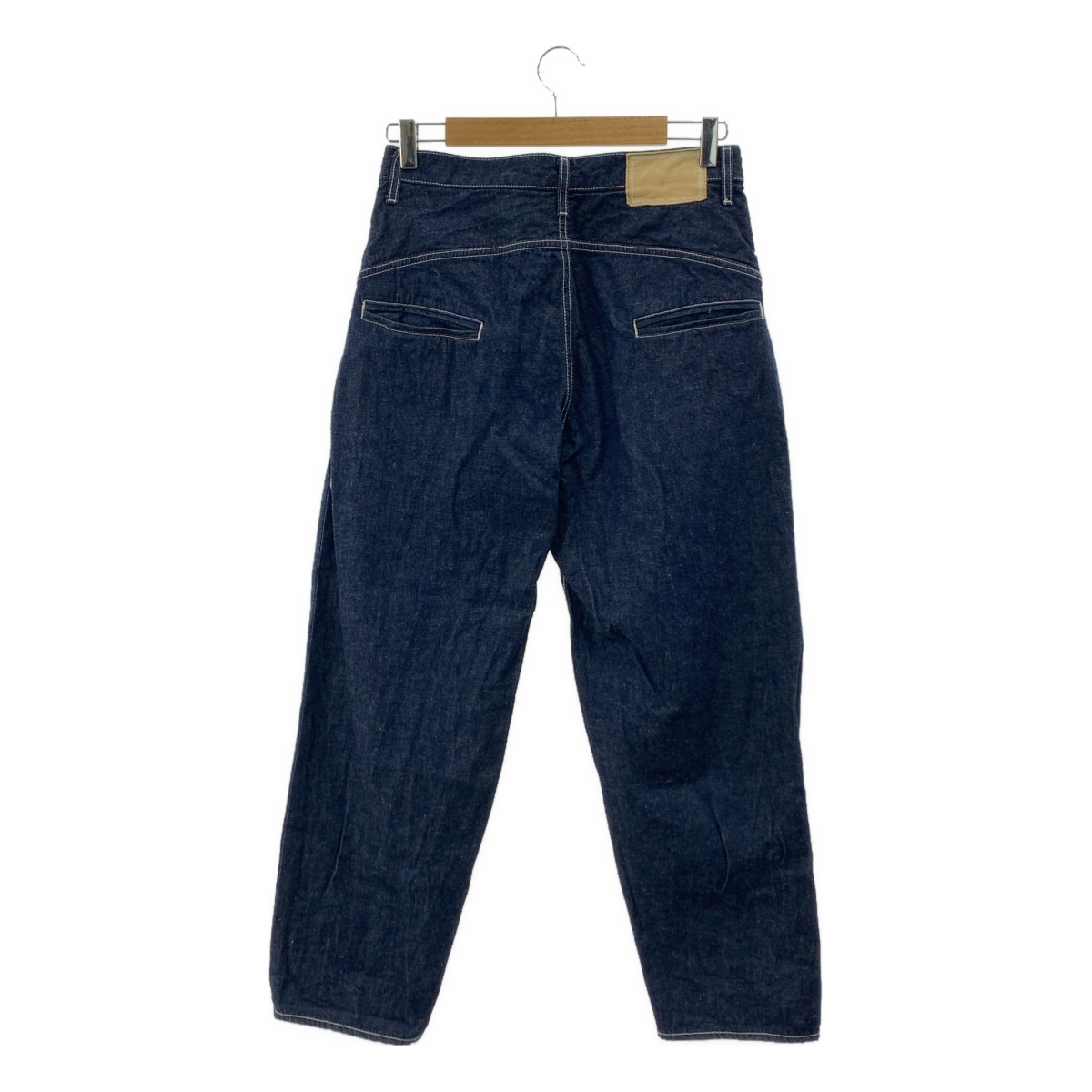 mina perhonen / ミナペルホネン every day / エブリデイ レザーパッチ 濃紺デニムパンツ