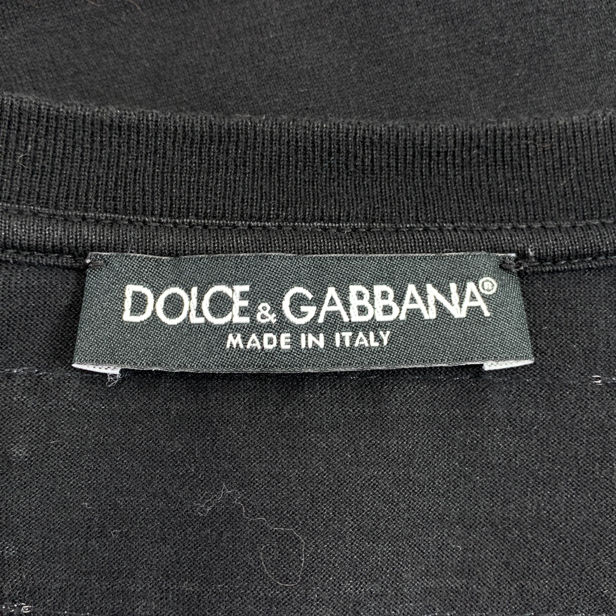 DOLCE&GABBANA / ドルチェ&ガッバーナドルガバ コットン ワッペンロゴ Tシャツ
