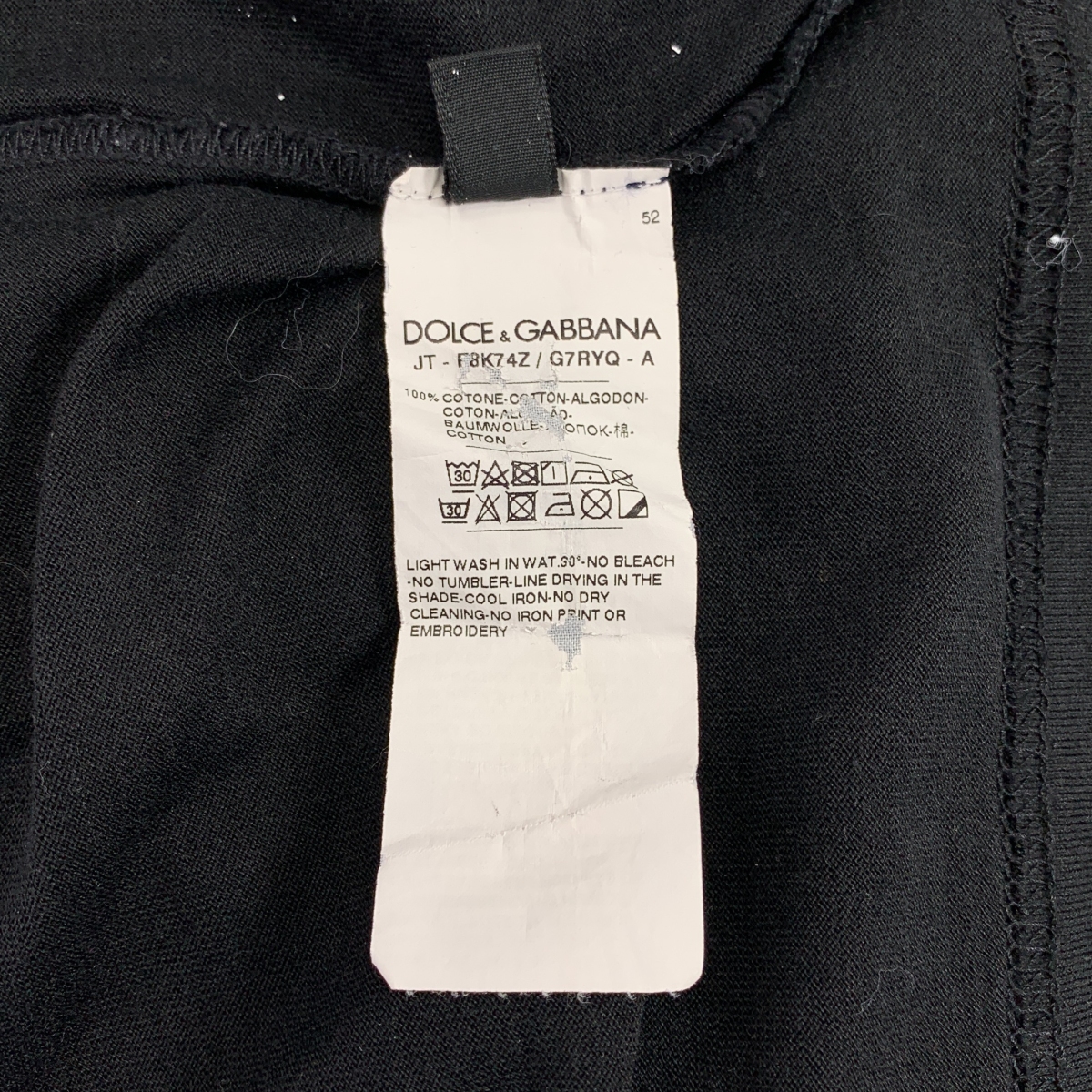 DOLCE&GABBANA / ドルチェ&ガッバーナドルガバ コットン ワッペンロゴ Tシャツ