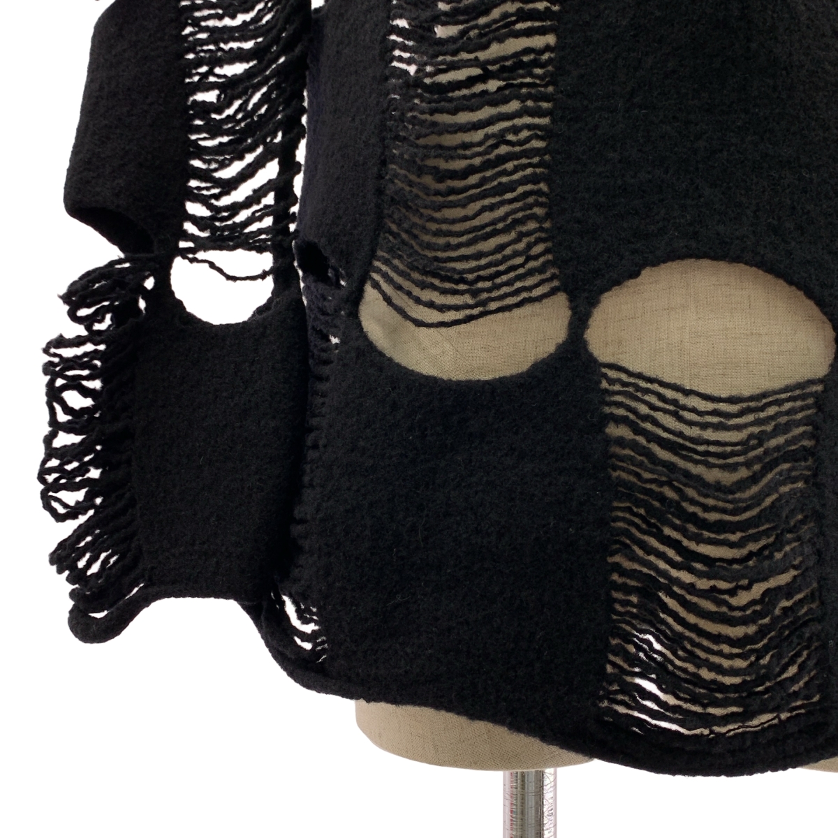 COMME des GARCONS / コムデギャルソン ウール 変形 カットアウト ニット セーター