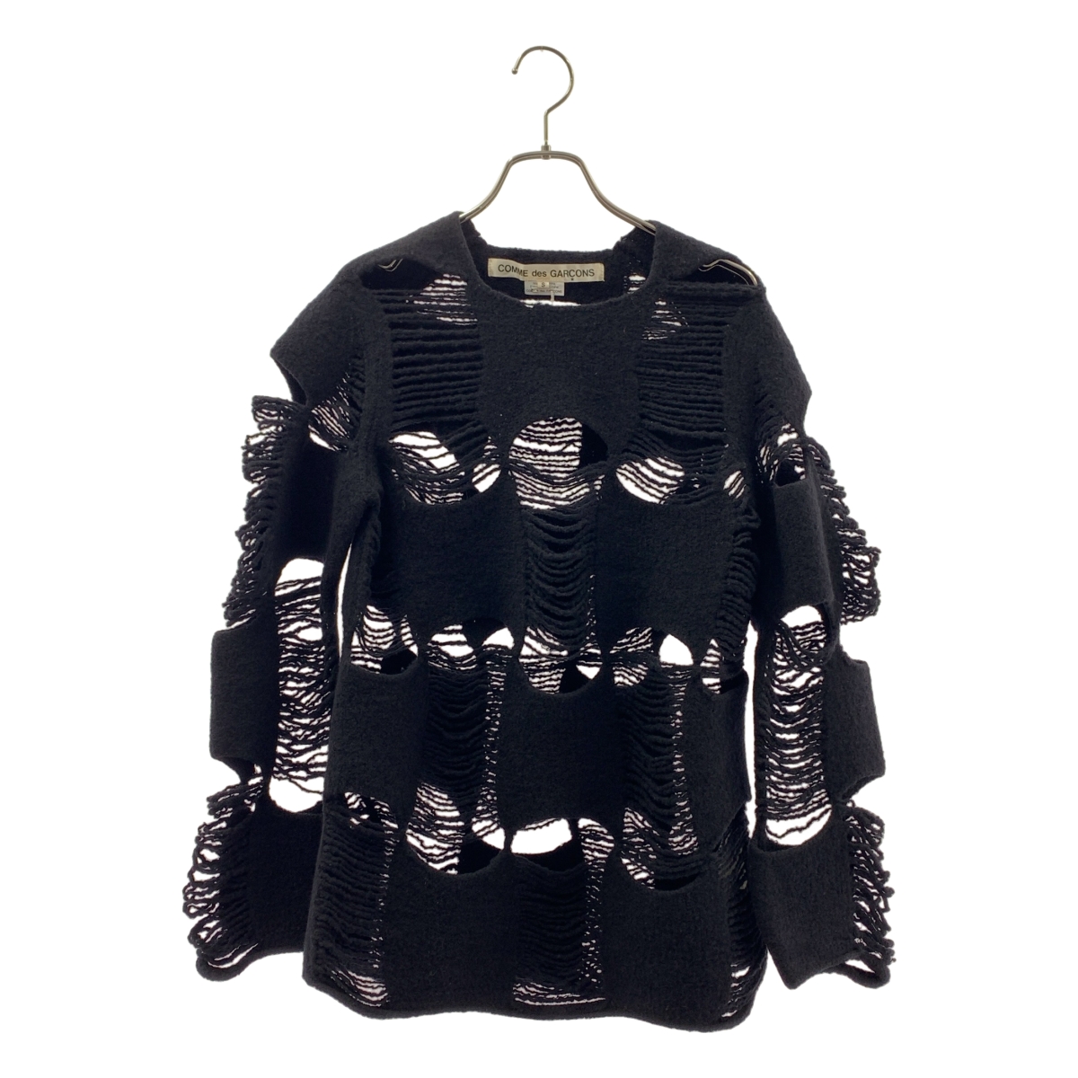 COMME des GARCONS / コムデギャルソン ウール 変形 カットアウト ニット セーター