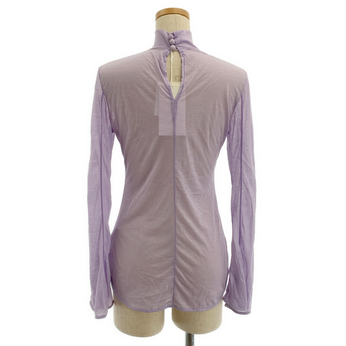 Mame Kurogouchi / マメクロゴウチ Hybrid Yarn Wool Jersey High Neck Top シアー ハイネックトップス