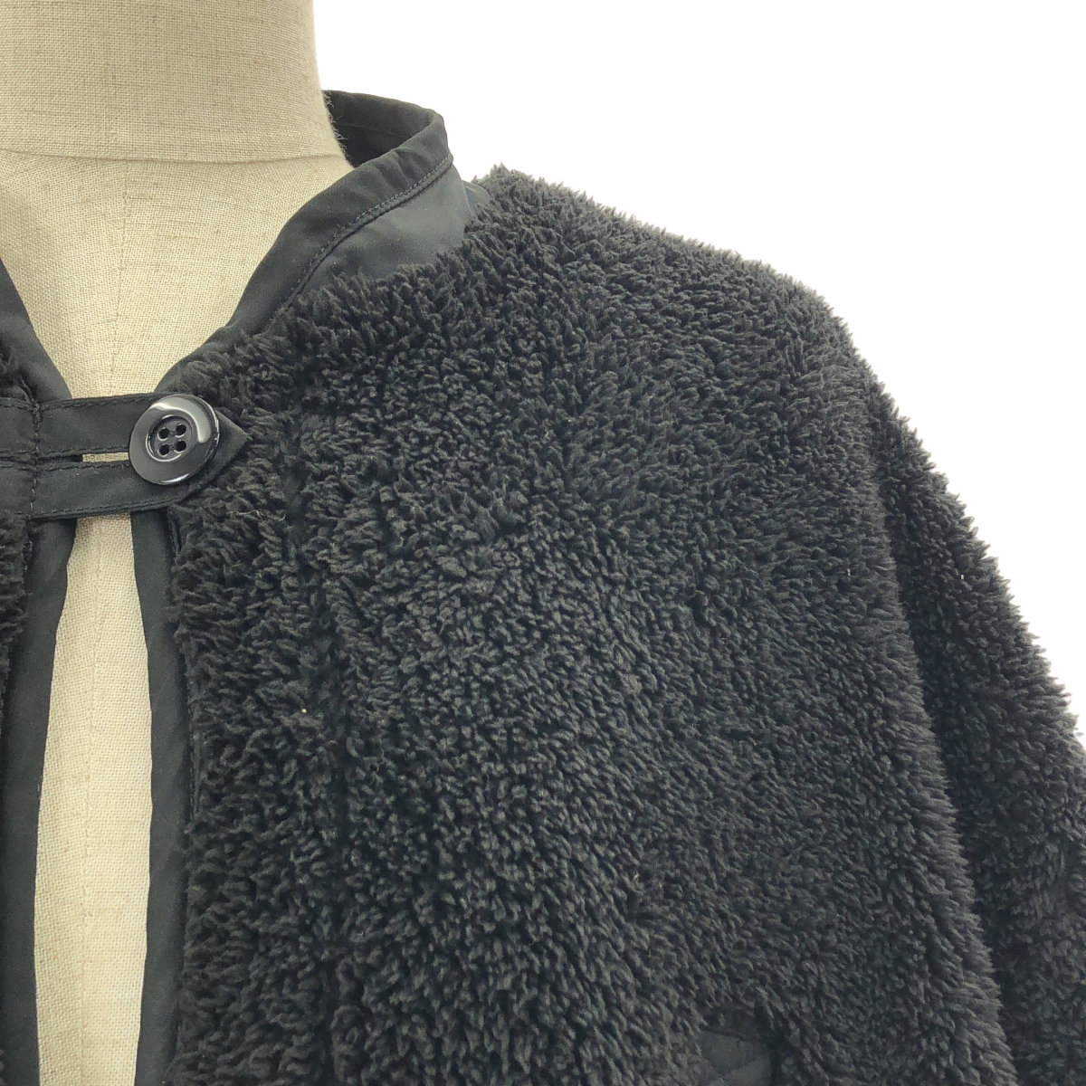 ARMY TWILL / アーミーツイル リバーシブル ボア ノーカラー オーバー コート