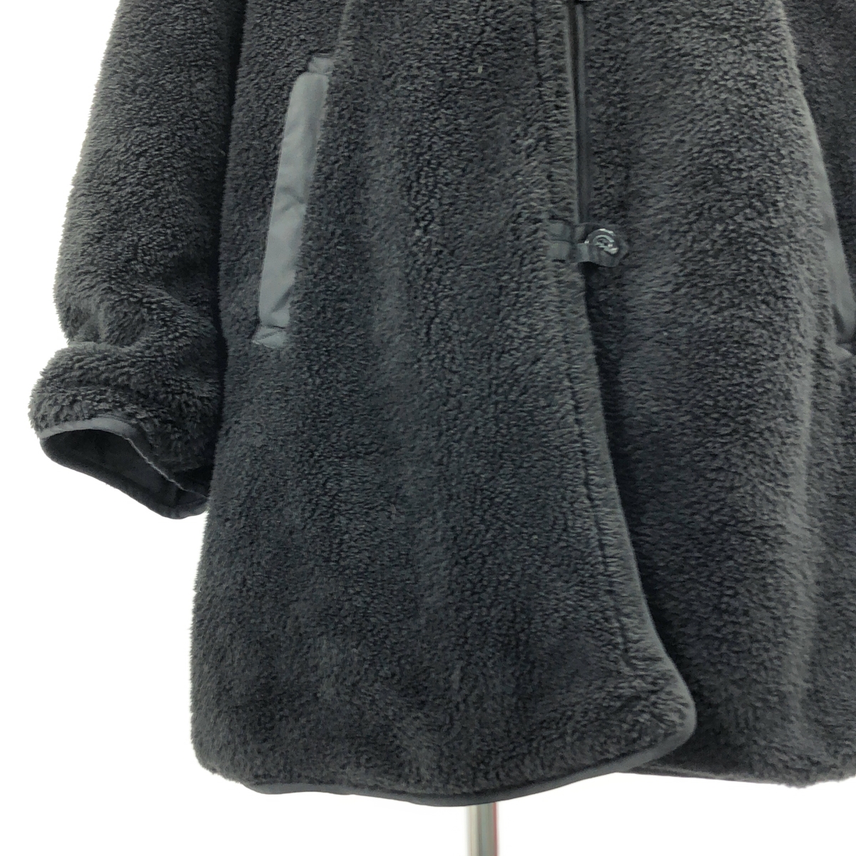 ARMY TWILL / アーミーツイル リバーシブル ボア ノーカラー オーバー コート