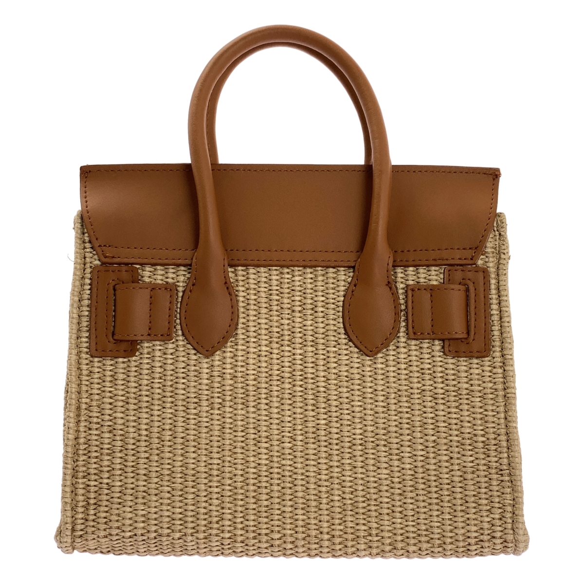 VIOLAd'ORO / ヴィオラドーロ レザー切替 カゴ ハンドバッグ