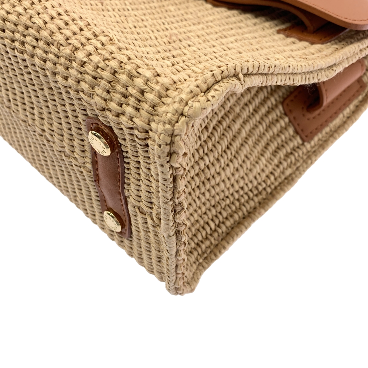 VIOLAd'ORO / ヴィオラドーロ レザー切替 カゴ ハンドバッグ