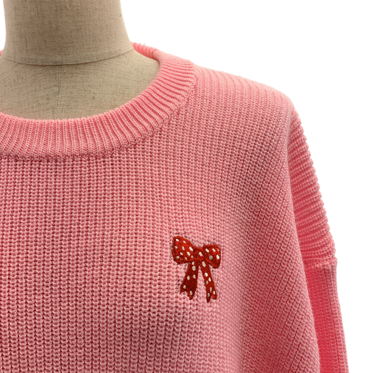 COMME des GARCONS GIRL / コムデギャルソンガール リボンロゴ オーバーシルエット ニット セーター