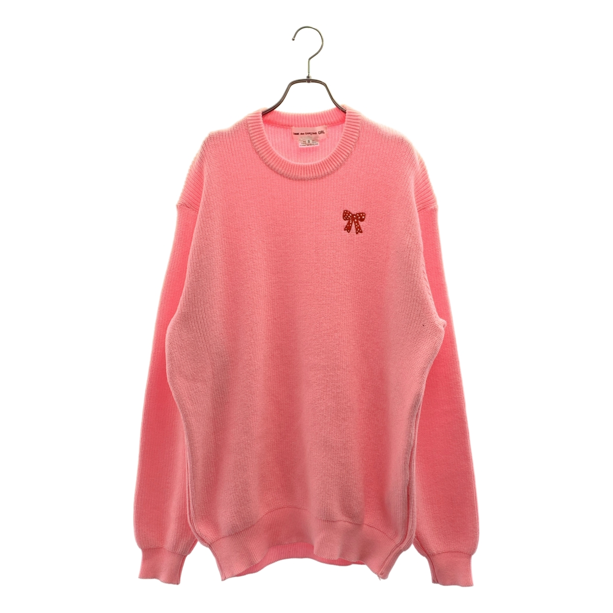 COMME des GARCONS GIRL / コムデギャルソンガール リボンロゴ オーバーシルエット ニット セーター