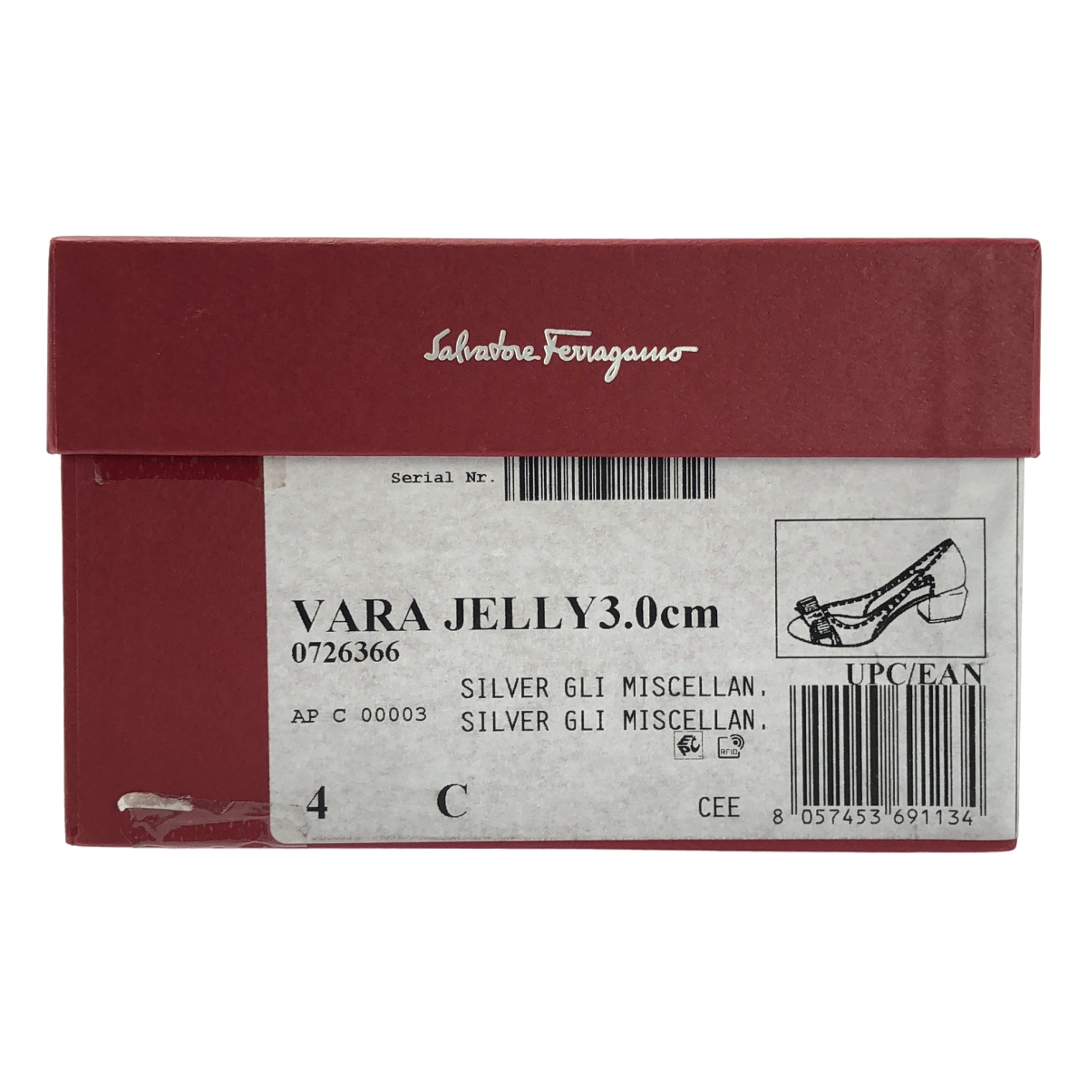 Salvatore Ferragamo / サルヴァトーレフェラガモ VARA JELLY 3.0cm / ロゴ リボン バレエシューズ