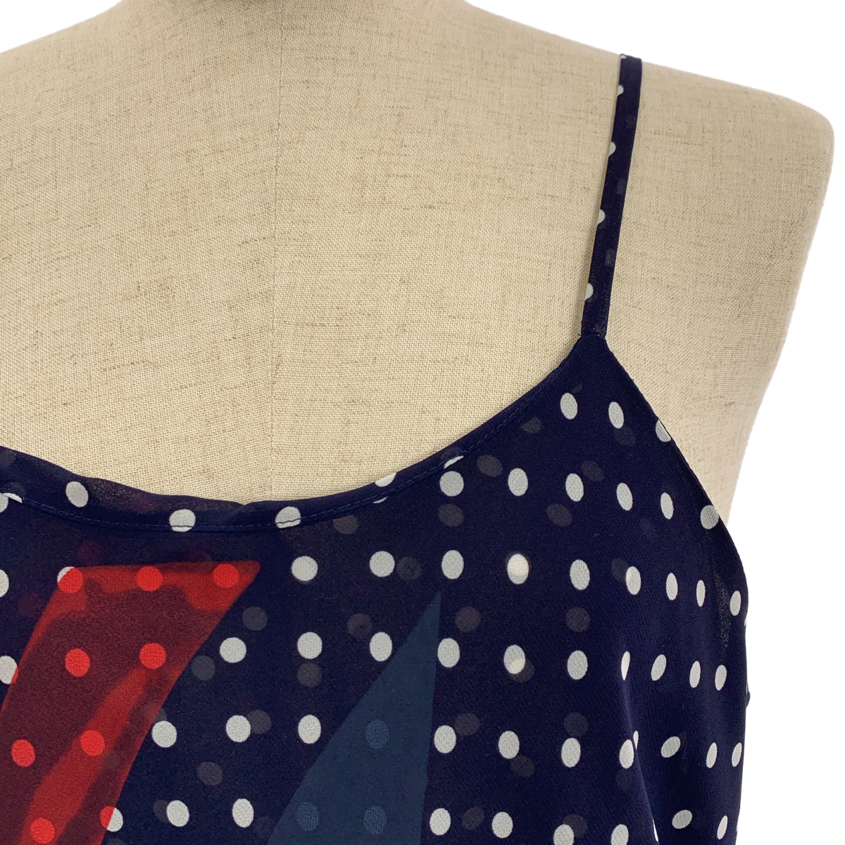 COMME des GARCONS / コムデギャルソン ドット ユニオンジャック シアー カットオフ キャミソールワンピース