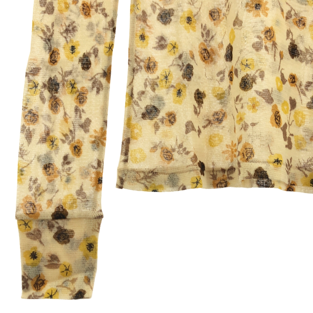 FUMIKA UCHIDA / フミカウチダ FLOWER PRINTED TULLE HIGH-NECK TOP フラワー プリント チュール ハイネック トップ