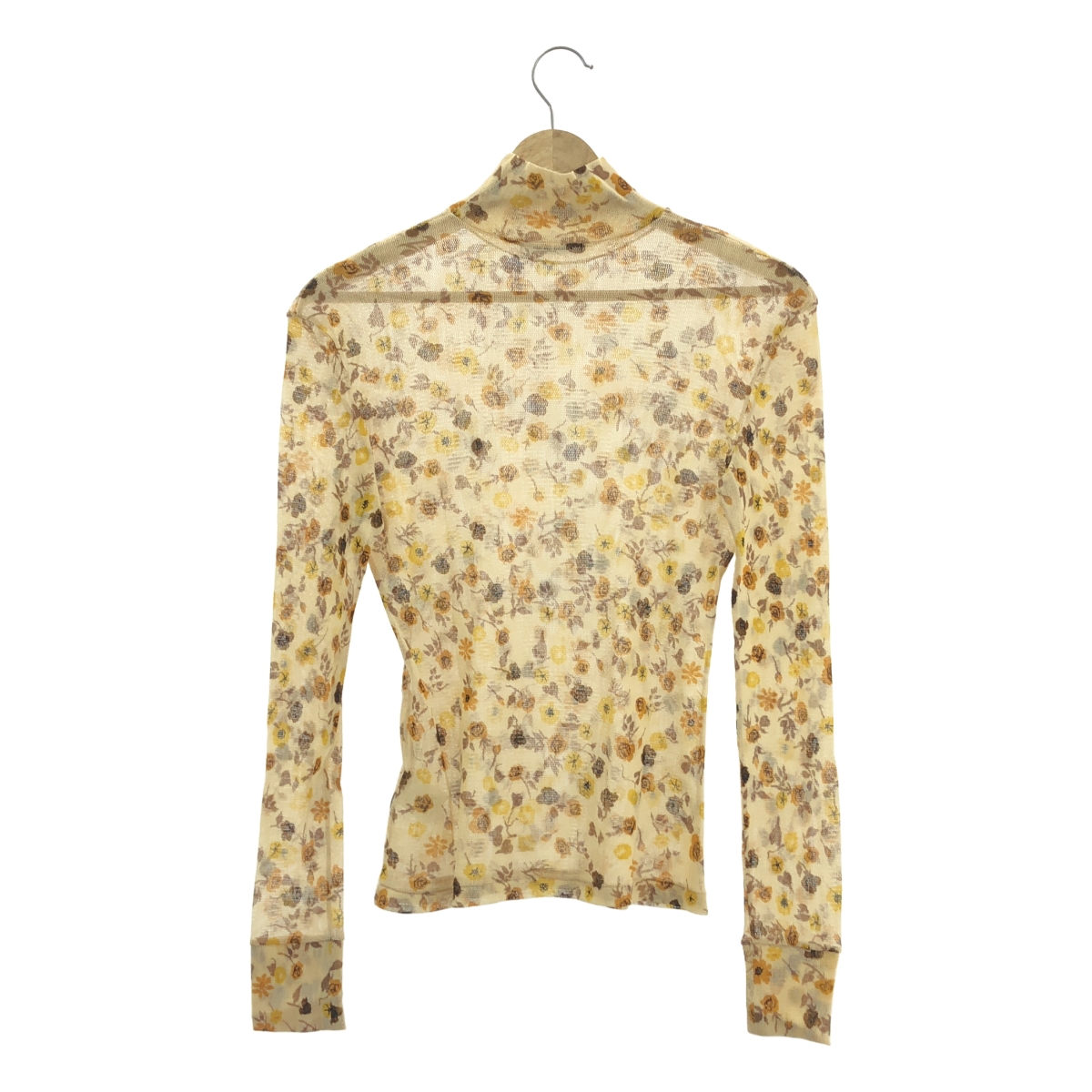 FUMIKA UCHIDA / フミカウチダ FLOWER PRINTED TULLE HIGH-NECK TOP フラワー プリント チュール ハイネック トップ