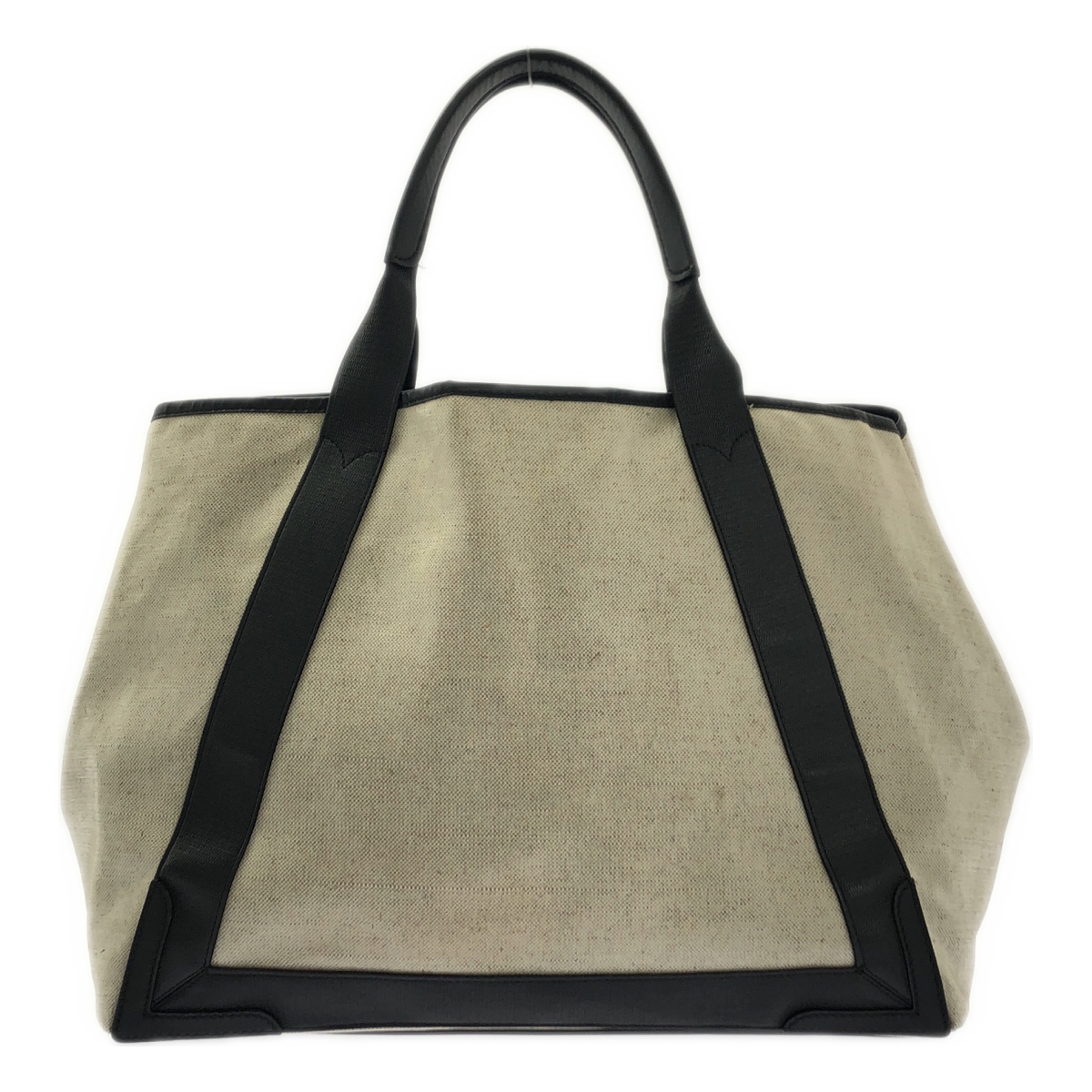 BALENCIAGA / バレンシアガ ネイビー カバス M コーティング キャンバス ロゴ トートバッグ 339936