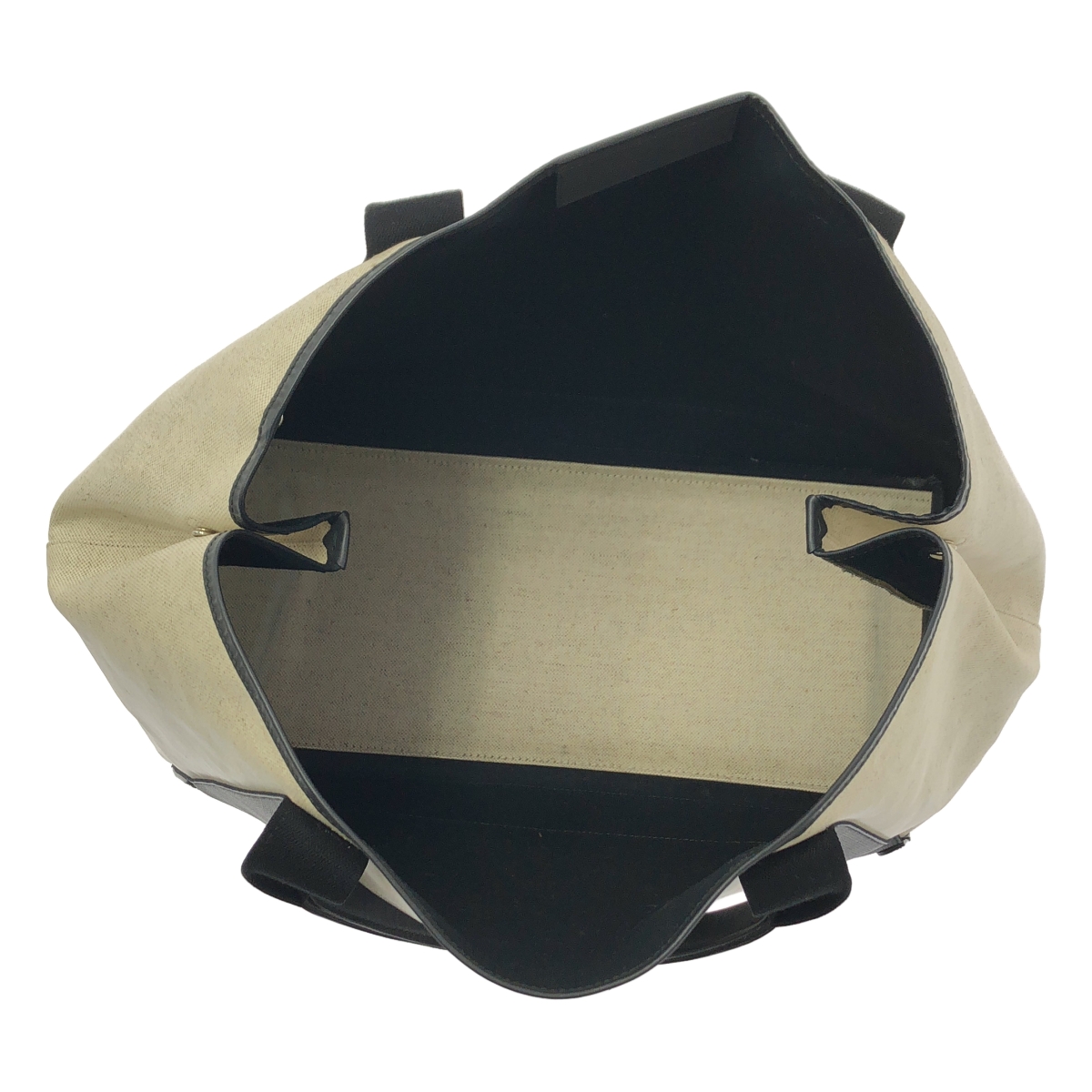 BALENCIAGA / バレンシアガ ネイビー カバス M コーティング キャンバス ロゴ トートバッグ 339936