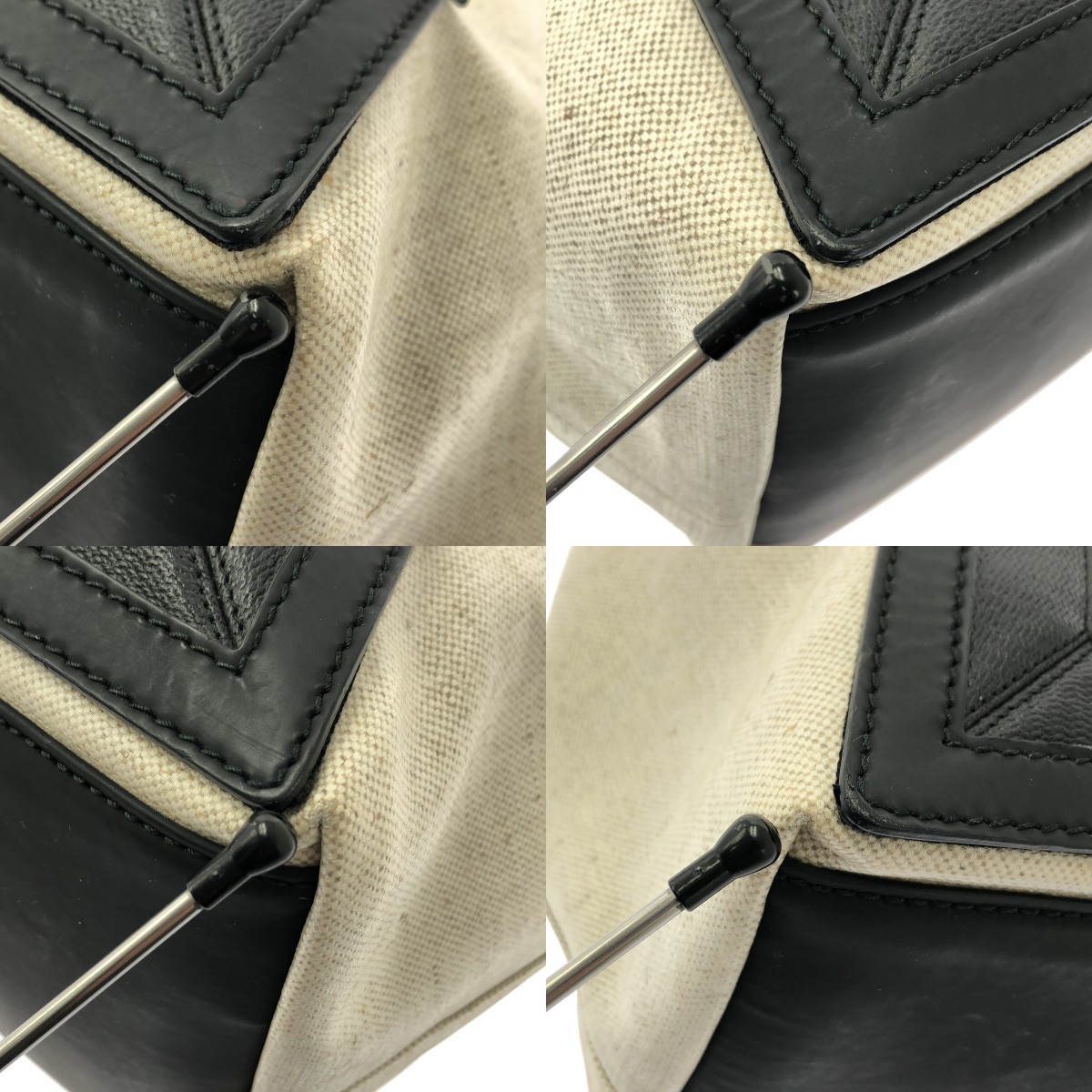 BALENCIAGA / バレンシアガ ネイビー カバス M コーティング キャンバス ロゴ トートバッグ 339936