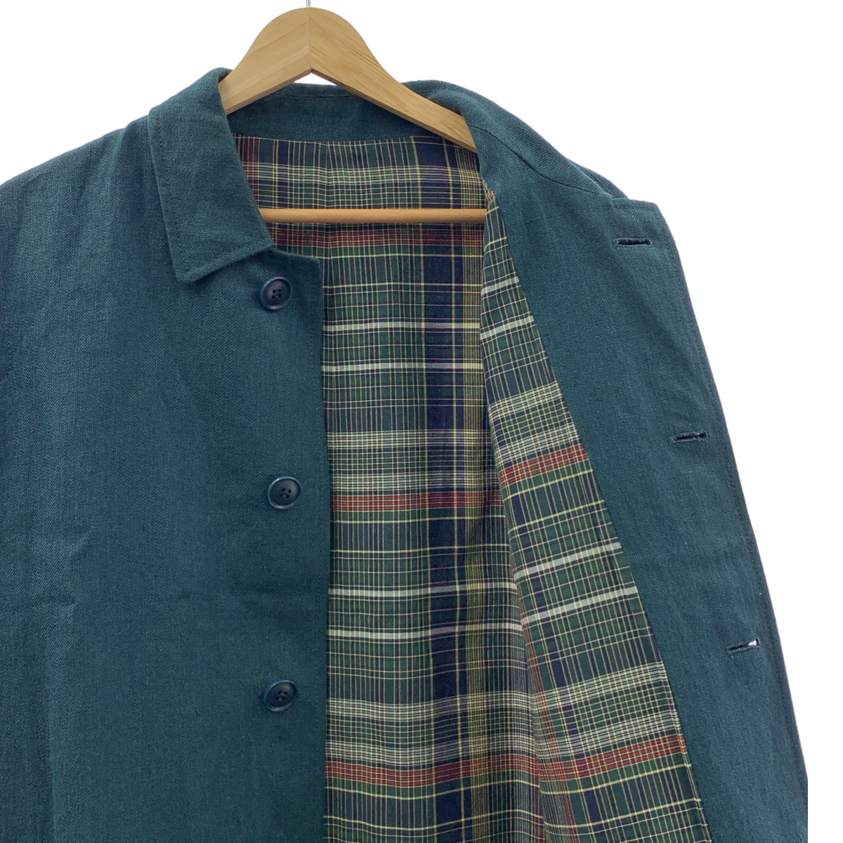 beautiful people / ビューティフルピープル リネンレーヨン ステンカラーコート