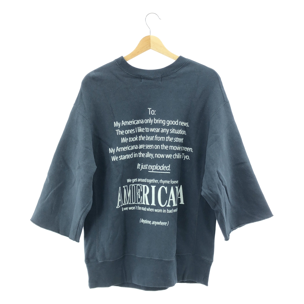 L'Appartement / アパルトモン 【 AMERICANA / アメリカーナ 】 Halfsleeve Logo Sweat / ハーフスリーブ ロゴ スウェット トレーナー