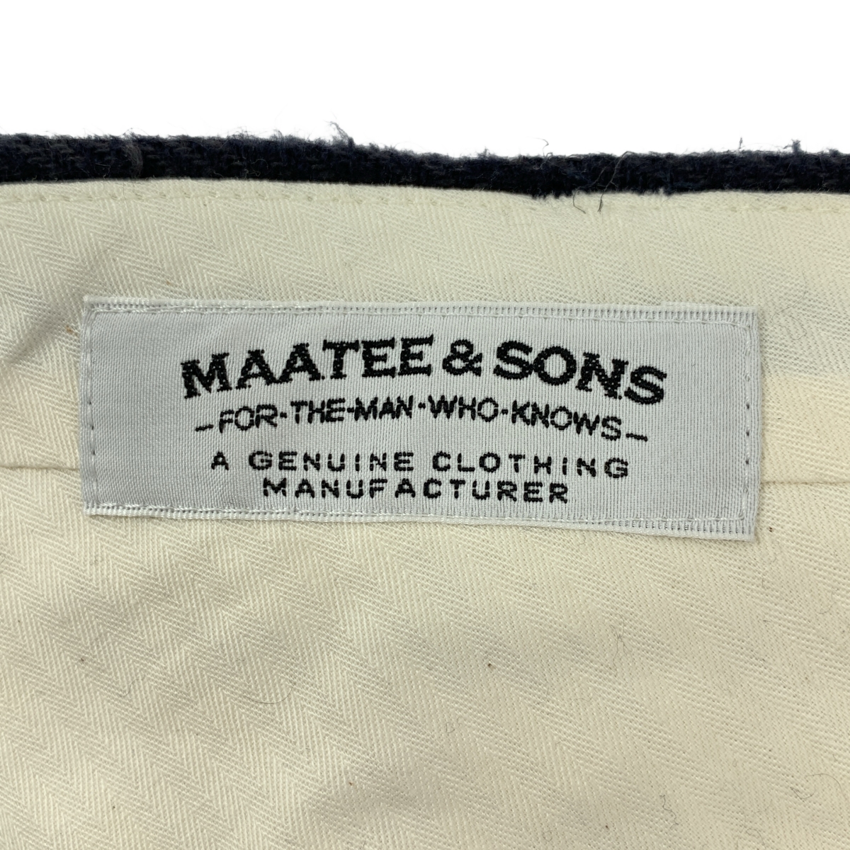 MAATEE&SONS / マーティー&サンズ リネン ヘリンボーン スラックス パンツ