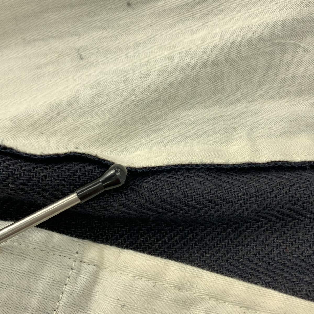 MAATEE&SONS / マーティー&サンズ リネン ヘリンボーン スラックス パンツ