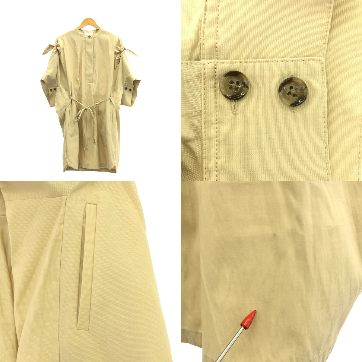 3.1 Phillip Lim / スリーワンフィリップリム リボンスリーブ ドローストリング ドレス ワンピース