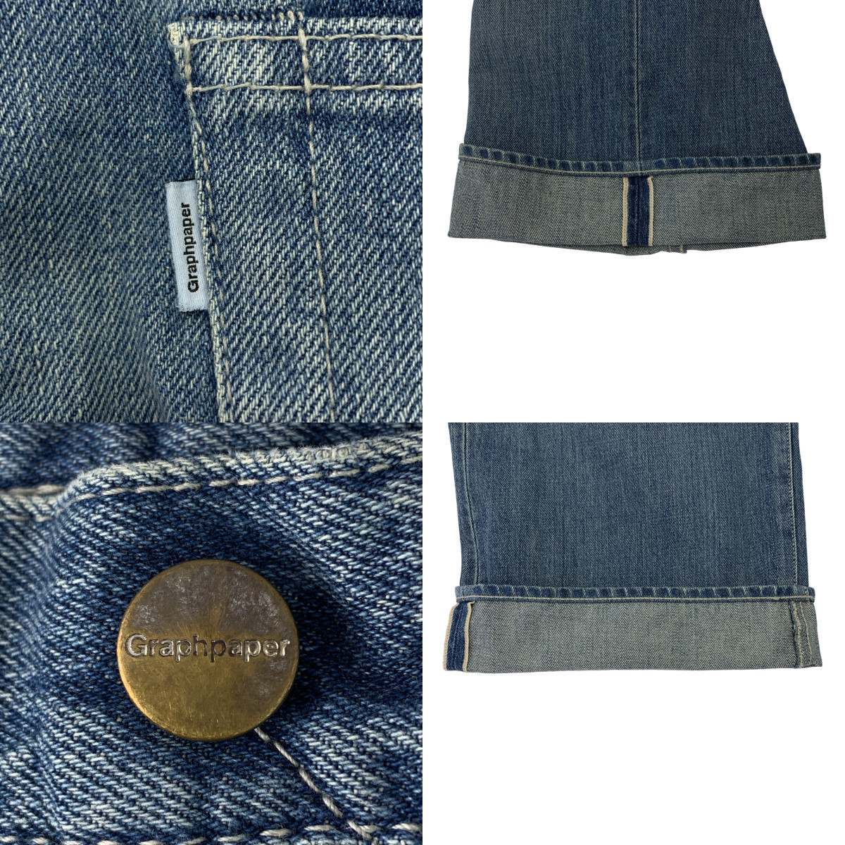 Graphpaper / グラフペーパー Selvage Denim Five Pocket Wide Straight Pants / セルビッチ デニムパンツ