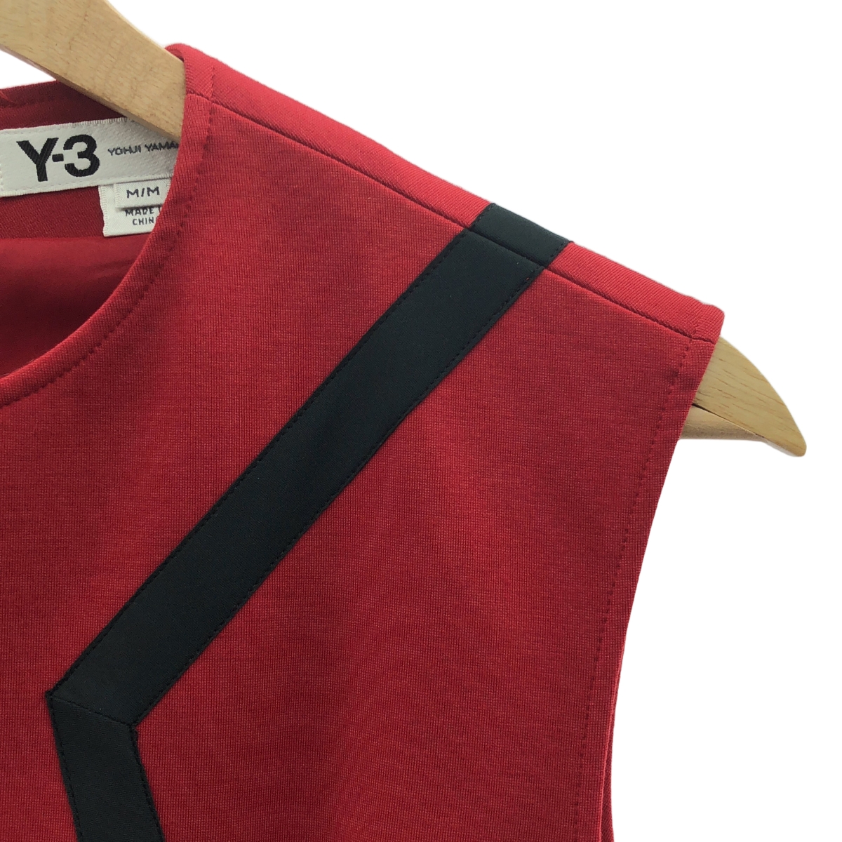 Y-3 / ワイスリー テーピング ノースリーブ バックジップ ワンピース