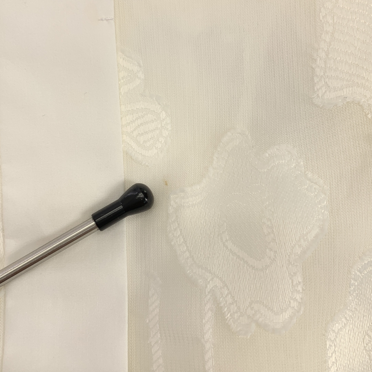 Drawer / ドゥロワー レーヨン フラワージャガードカフスリボンブラウス シャツ