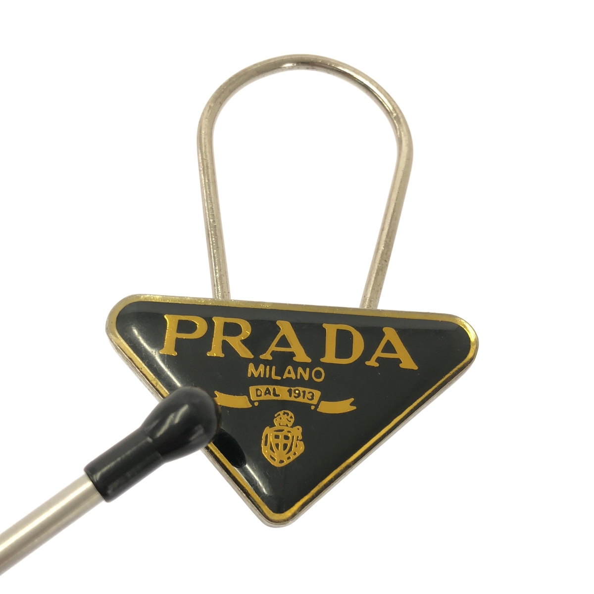 PRADA / プラダ 三角 ロゴプレート キーリング / M285